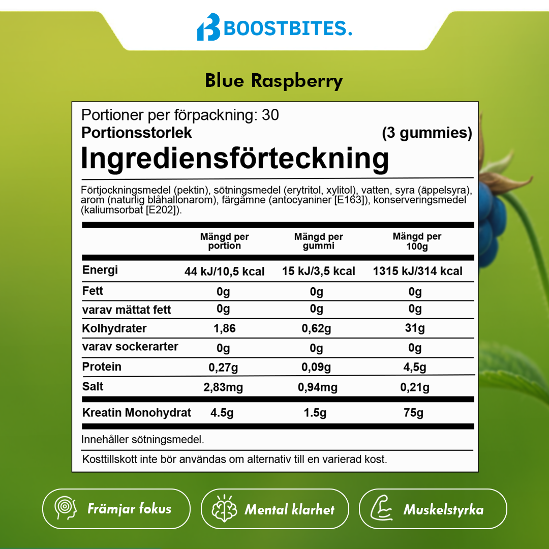 Blue Raspberry Kreatin Gummies (Pre-Order)